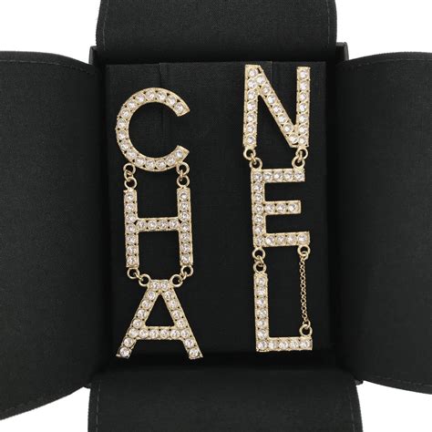 chanel letter earings